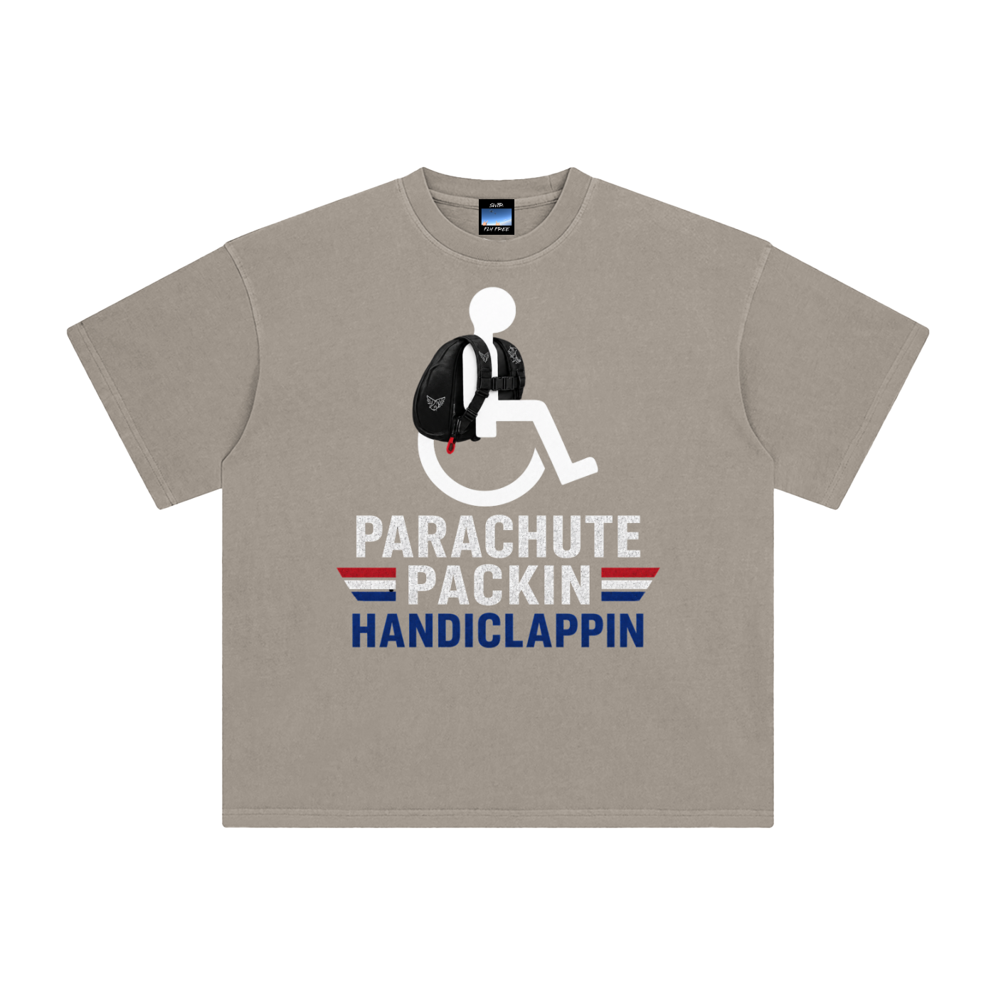 tshirt,handiclappin,parachute,packin