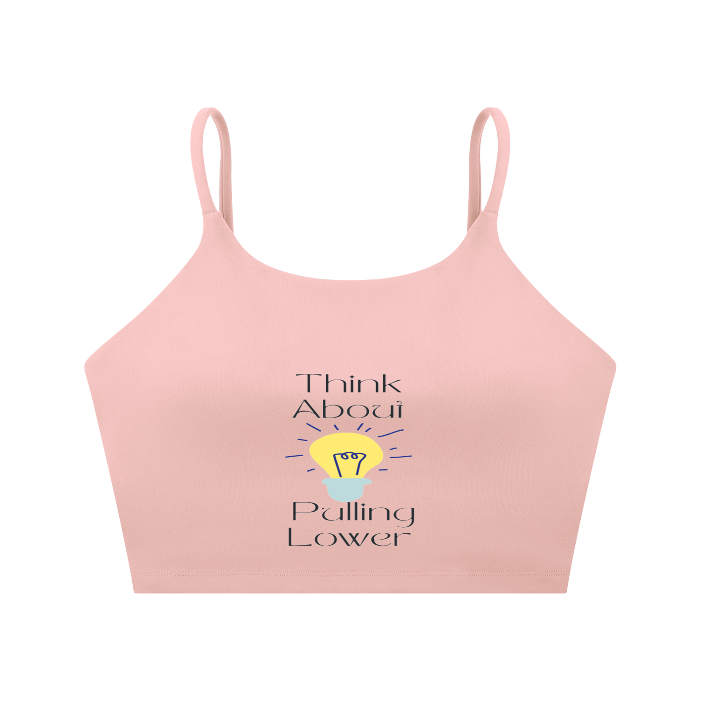 think about pulling lower,sports bra