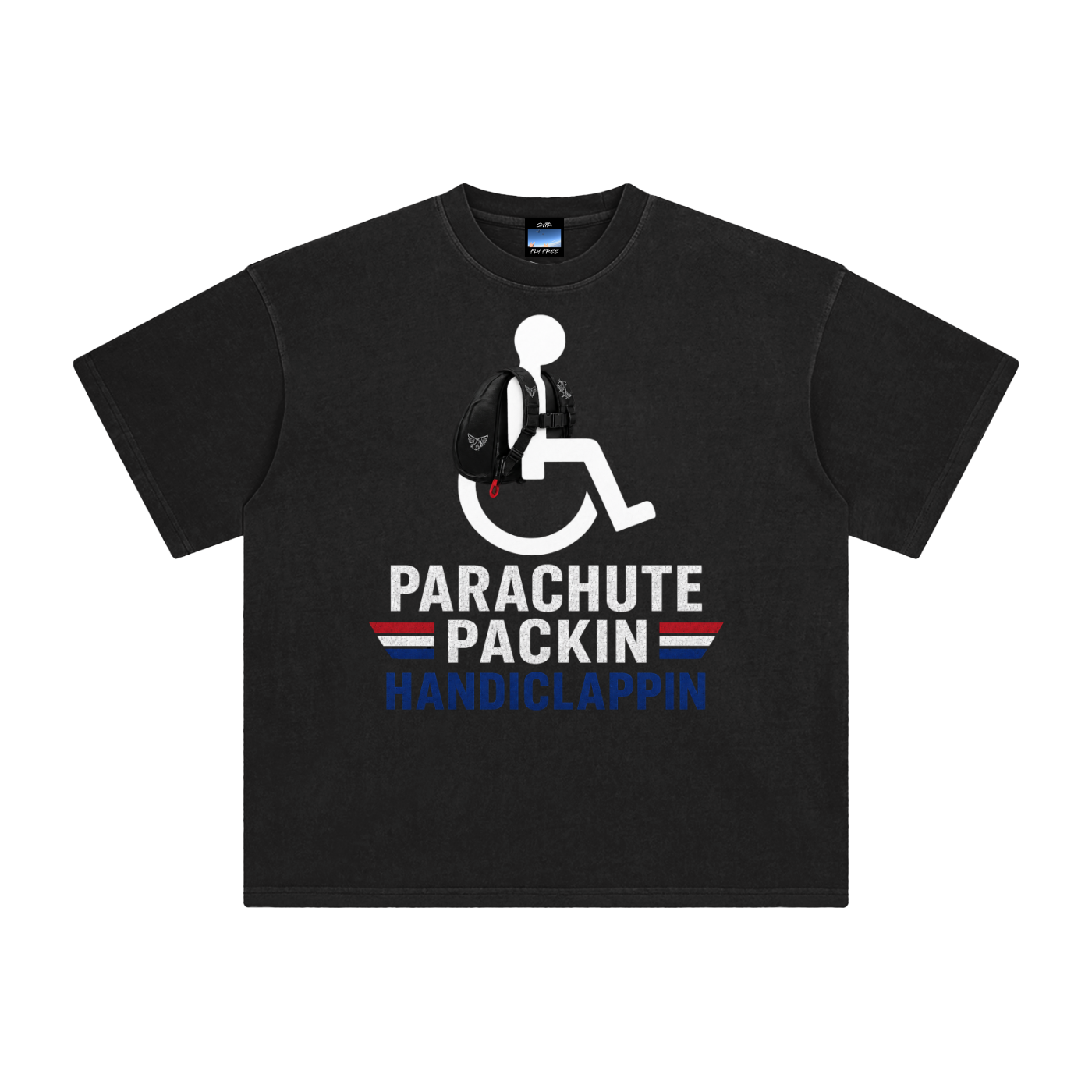 tshirt,handiclappin,parachute,packin