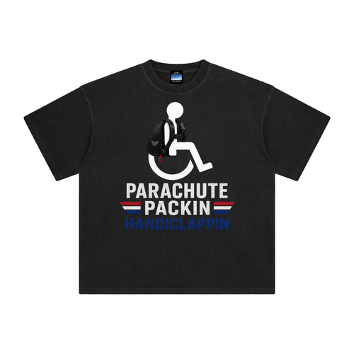 tshirt,handiclappin,parachute,packin