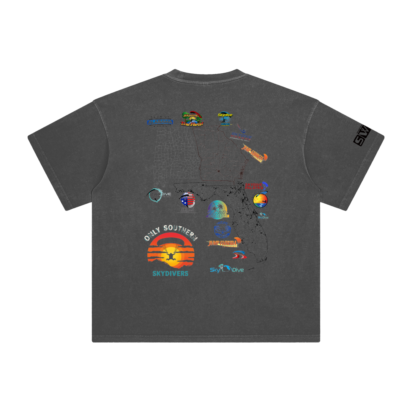 only southern skydivers,tshirt,georgia,alabama,florida,swtr