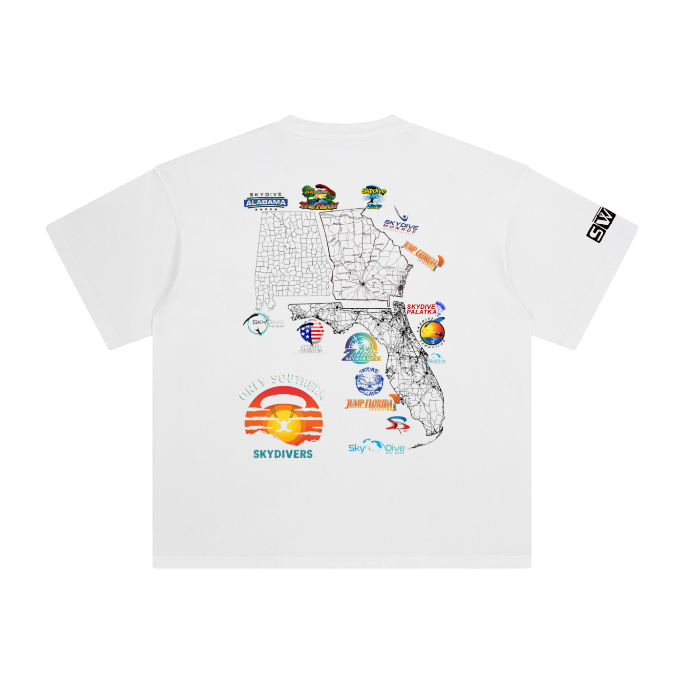 only southern skydivers,tshirt,georgia,alabama,florida,swtr
