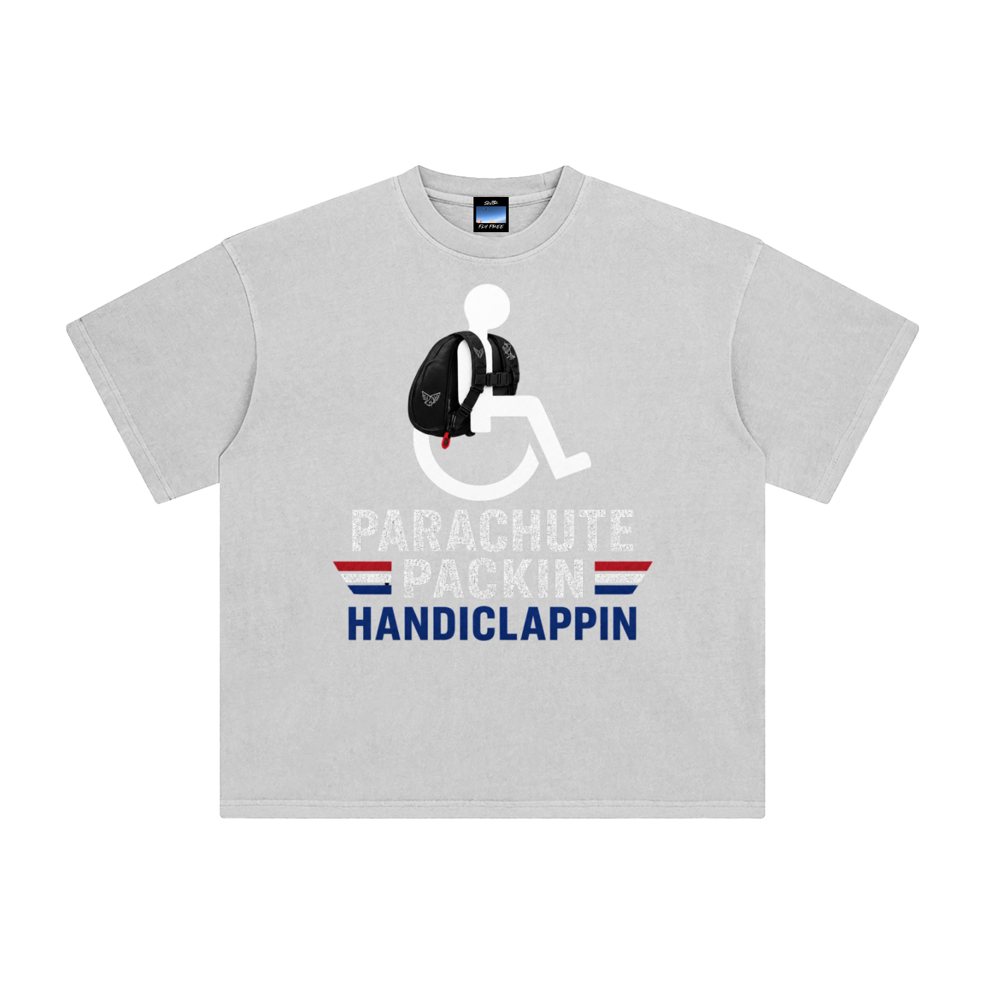 tshirt,handiclappin,parachute,packin