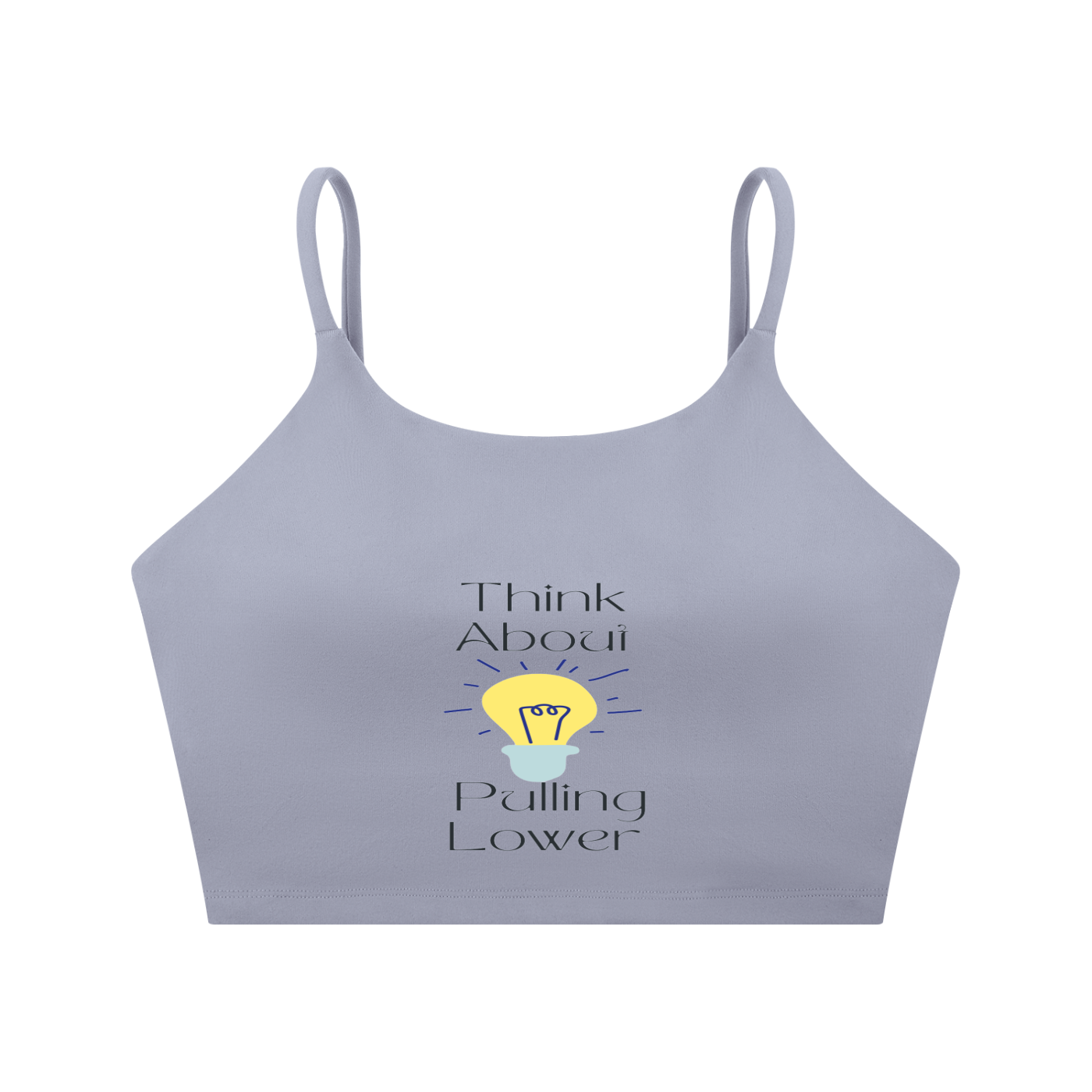 think about pulling lower,sports bra