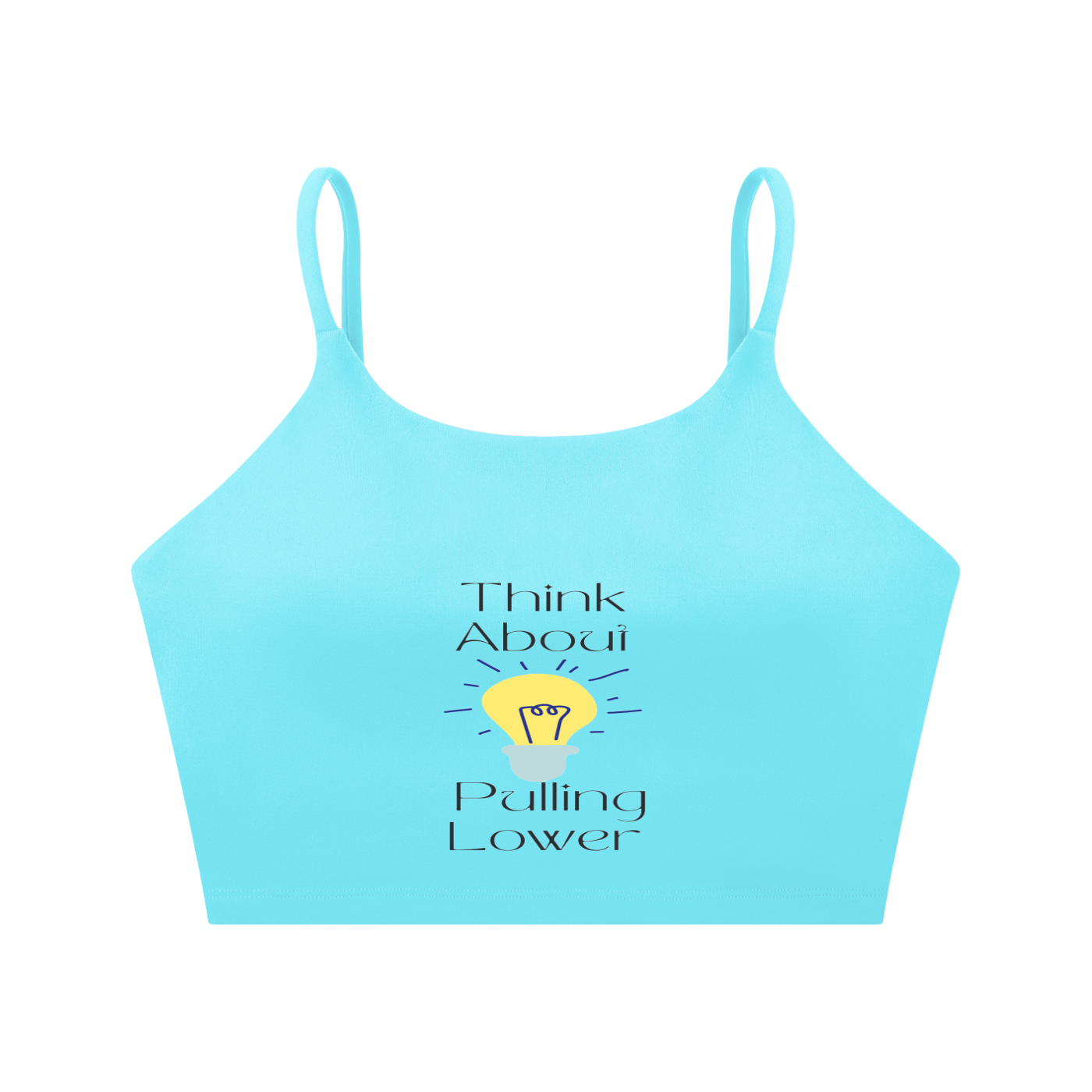 think about pulling lower,sports bra