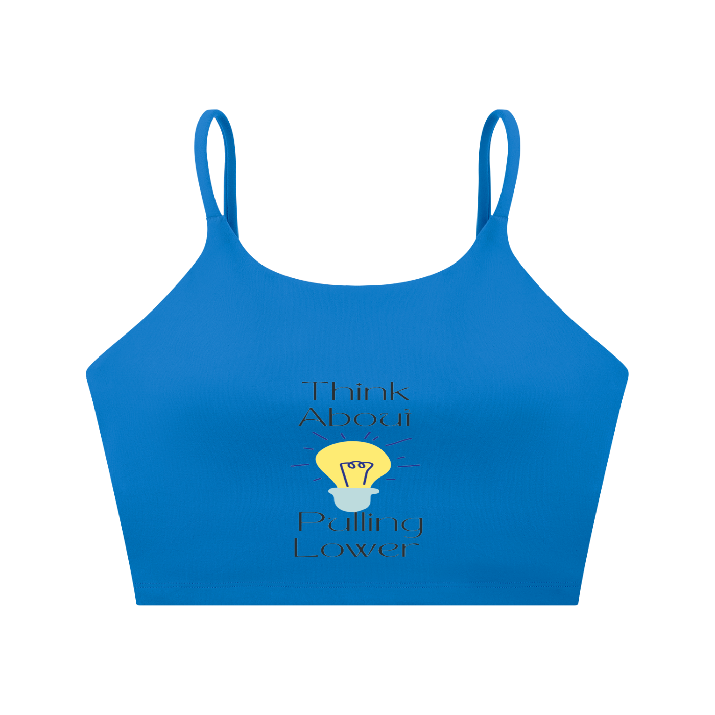 think about pulling lower,sports bra