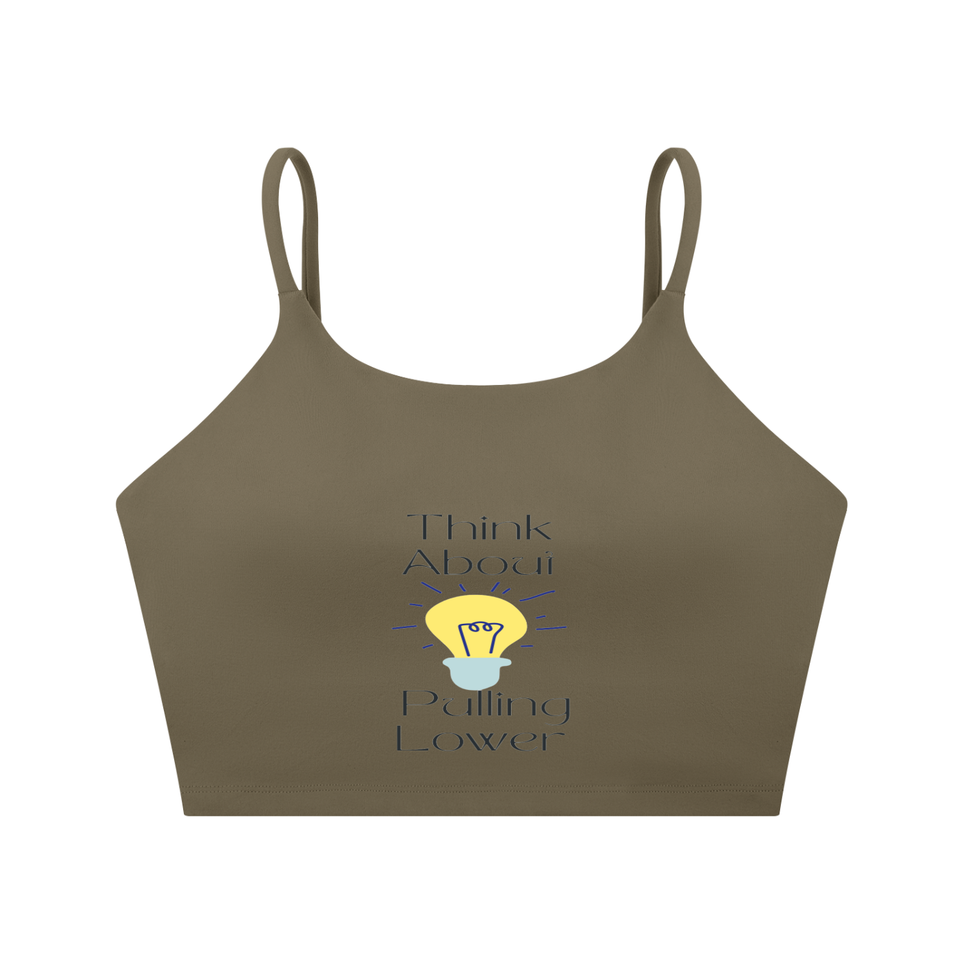 think about pulling lower,sports bra