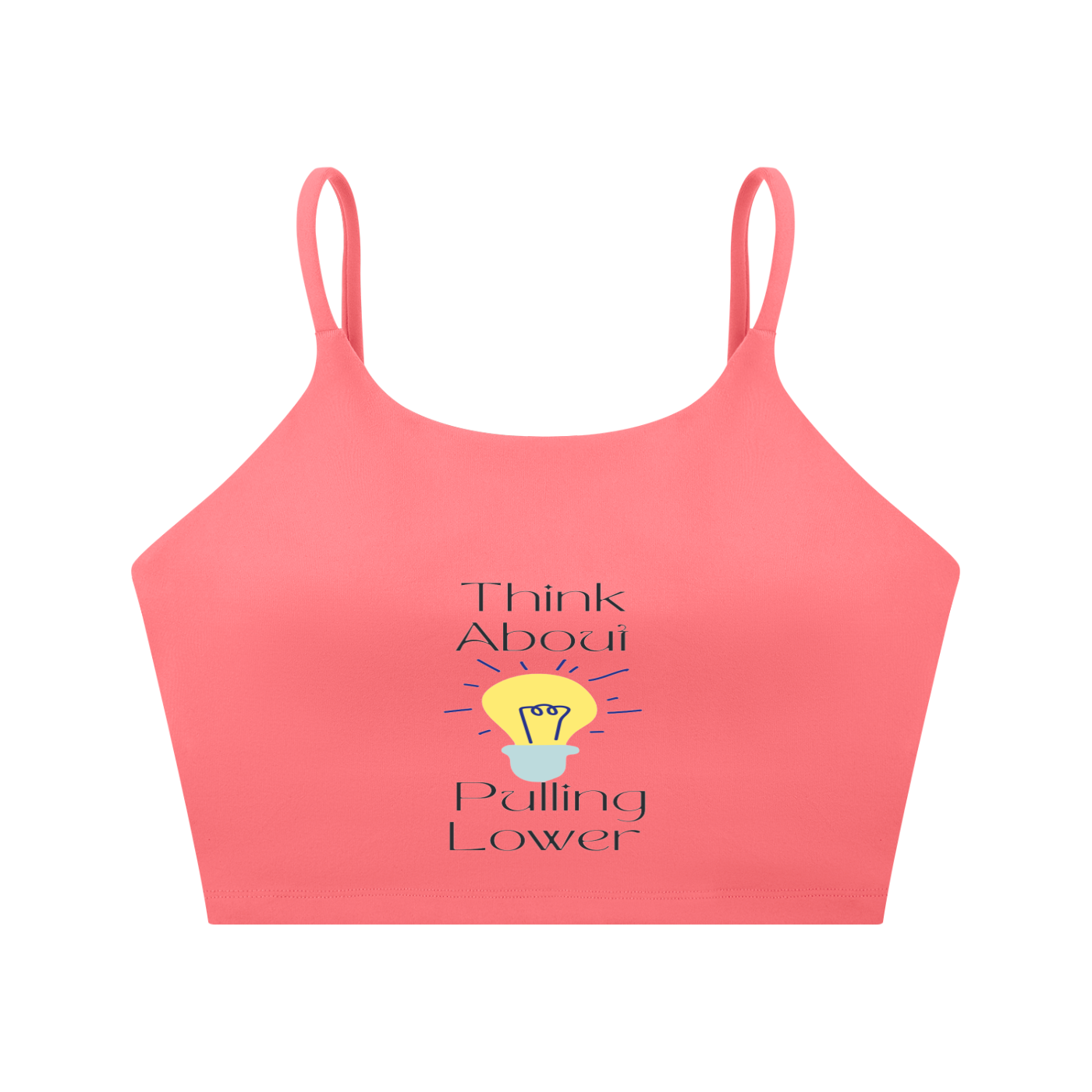 think about pulling lower,sports bra
