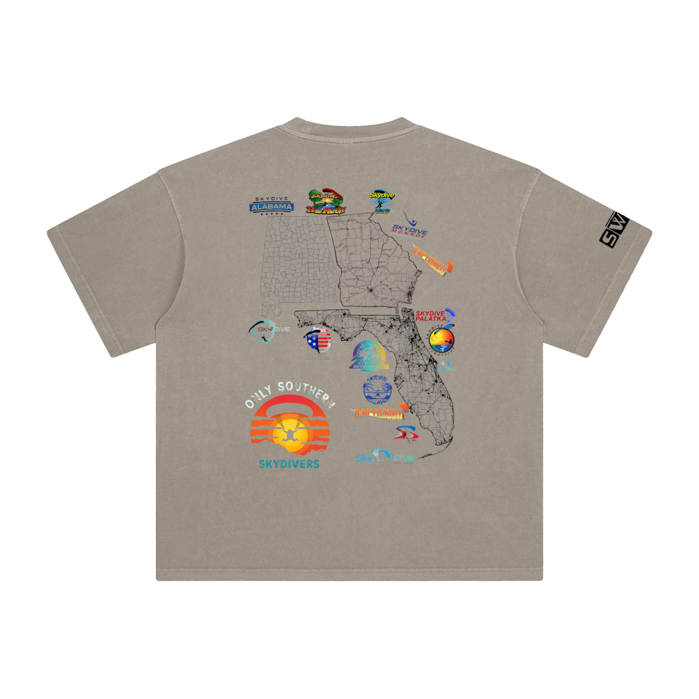 only southern skydivers,tshirt,georgia,alabama,florida,swtr