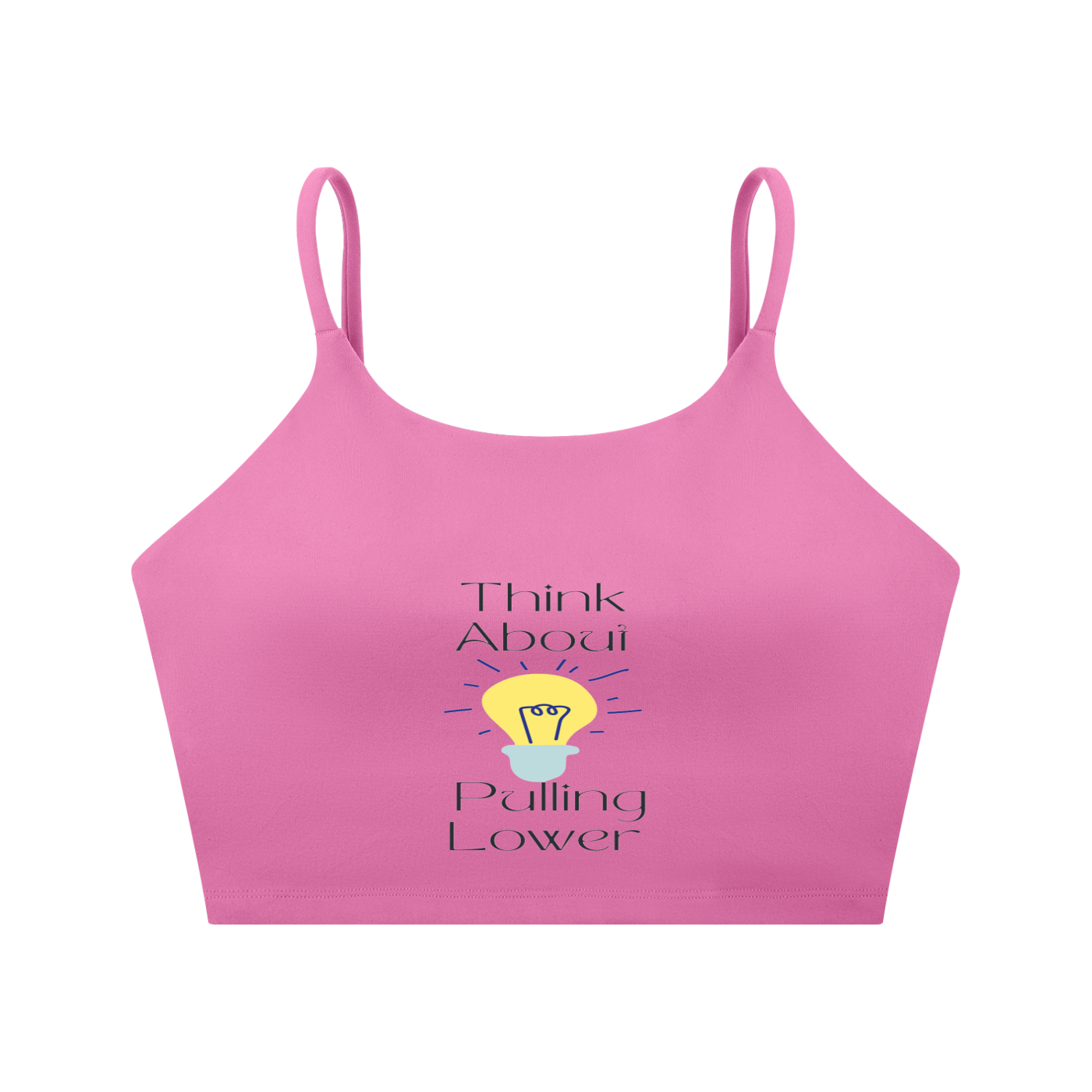 think about pulling lower,sports bra