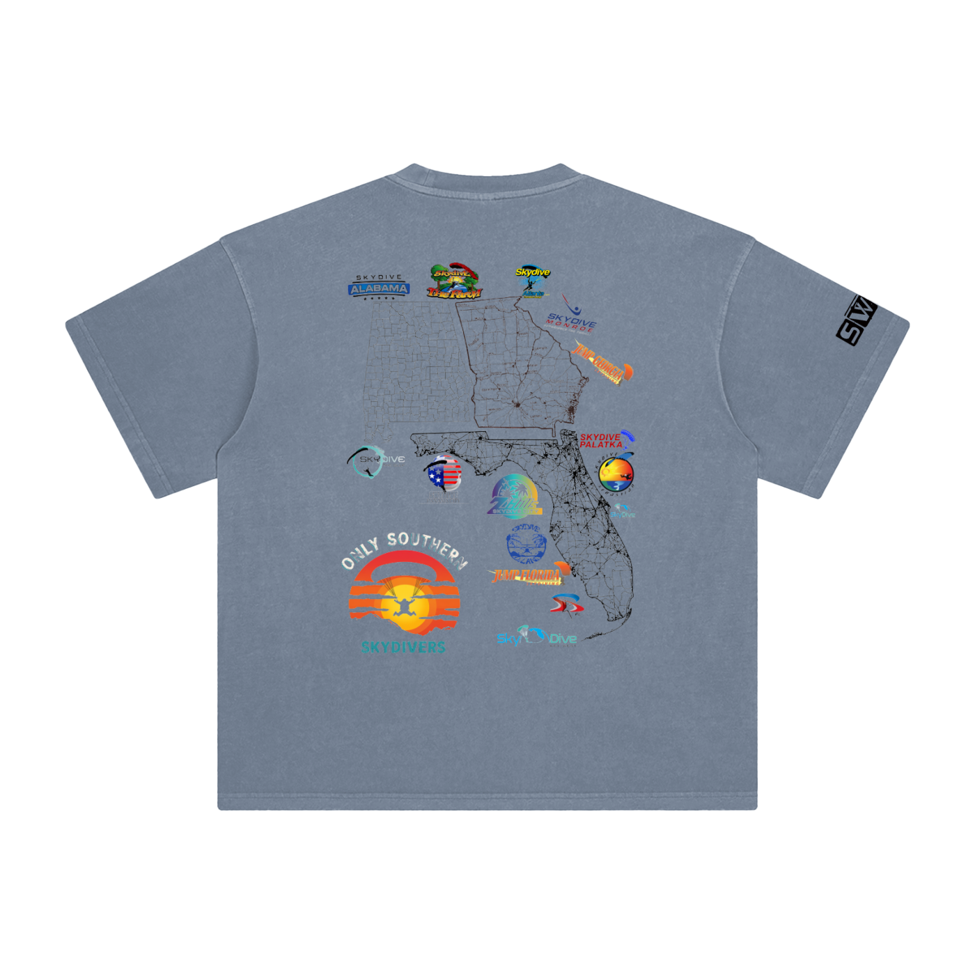 only southern skydivers,tshirt,georgia,alabama,florida,swtr
