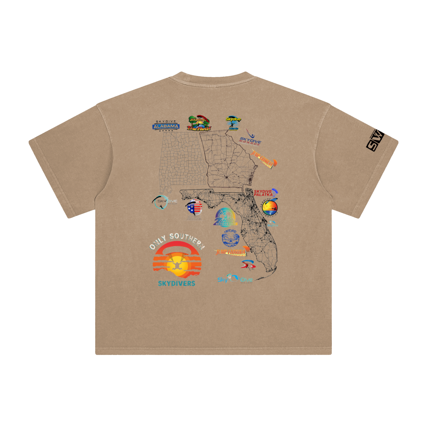 only southern skydivers,tshirt,georgia,alabama,florida,swtr