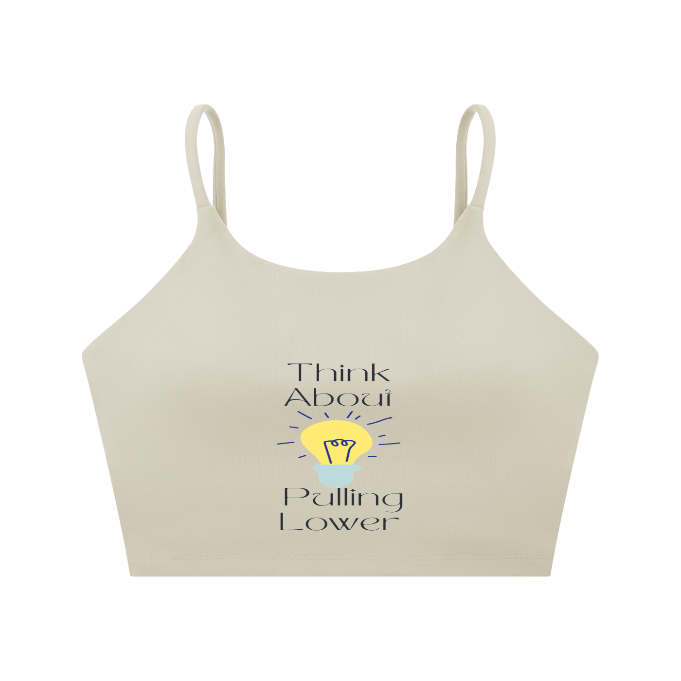 think about pulling lower,sports bra
