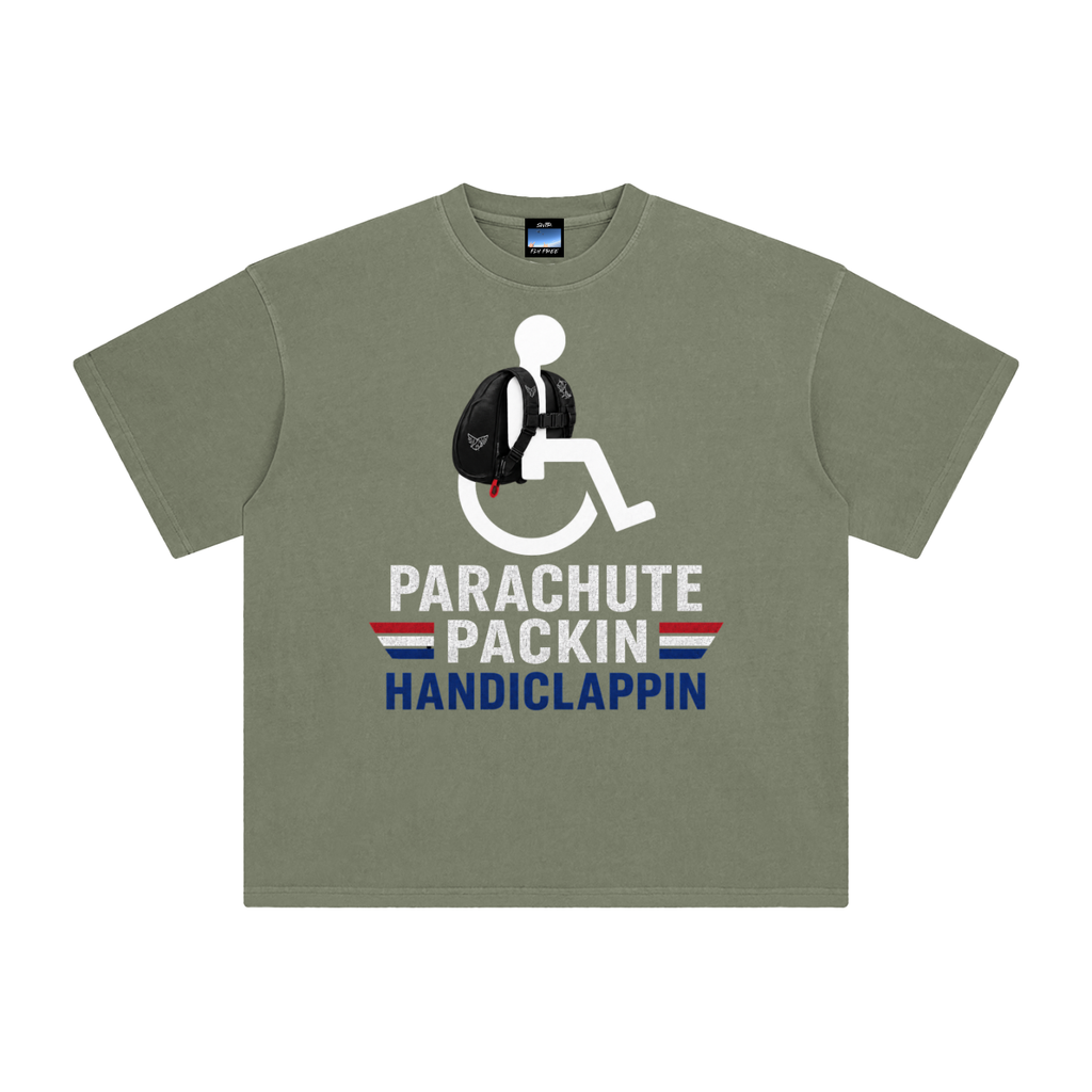tshirt,handiclappin,parachute,packin