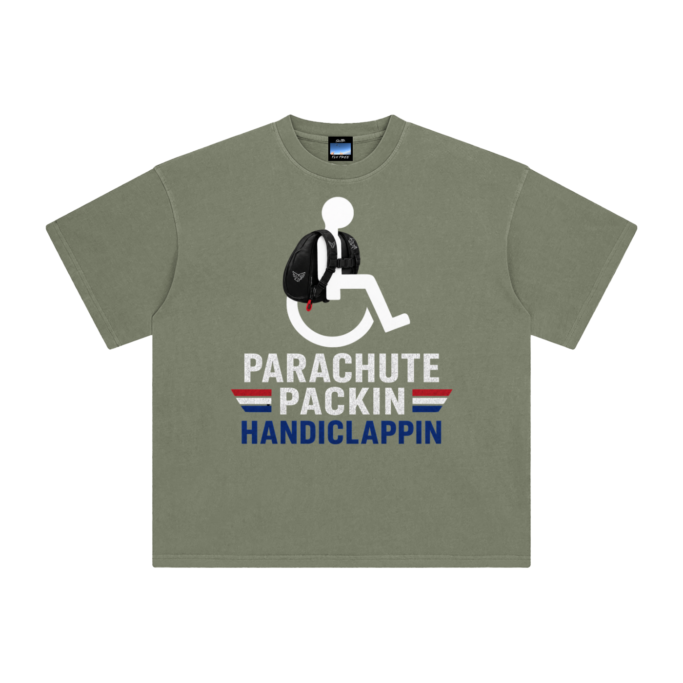 tshirt,handiclappin,parachute,packin
