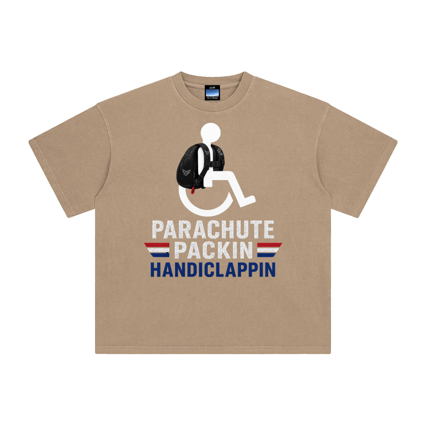 tshirt,handiclappin,parachute,packin