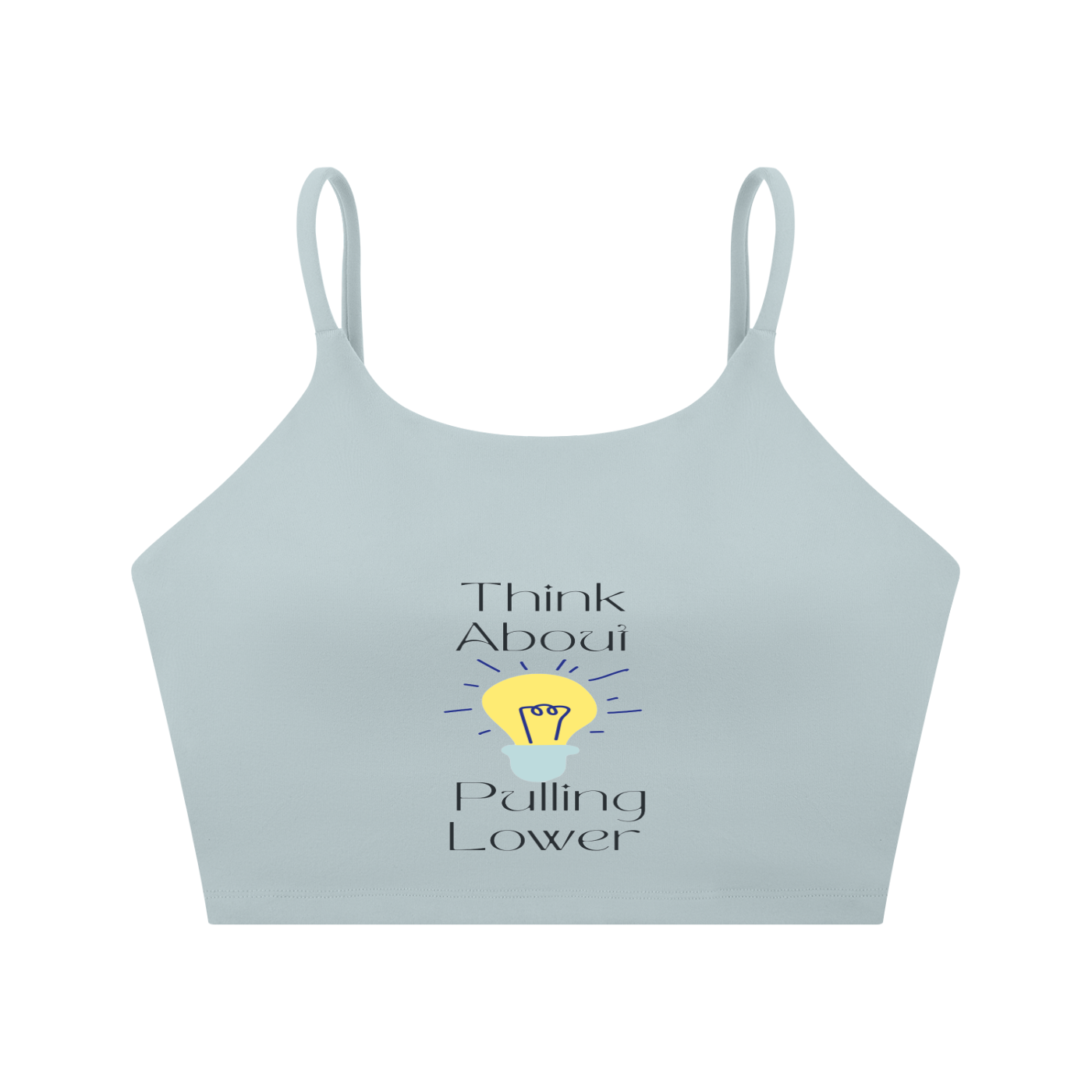 think about pulling lower,sports bra
