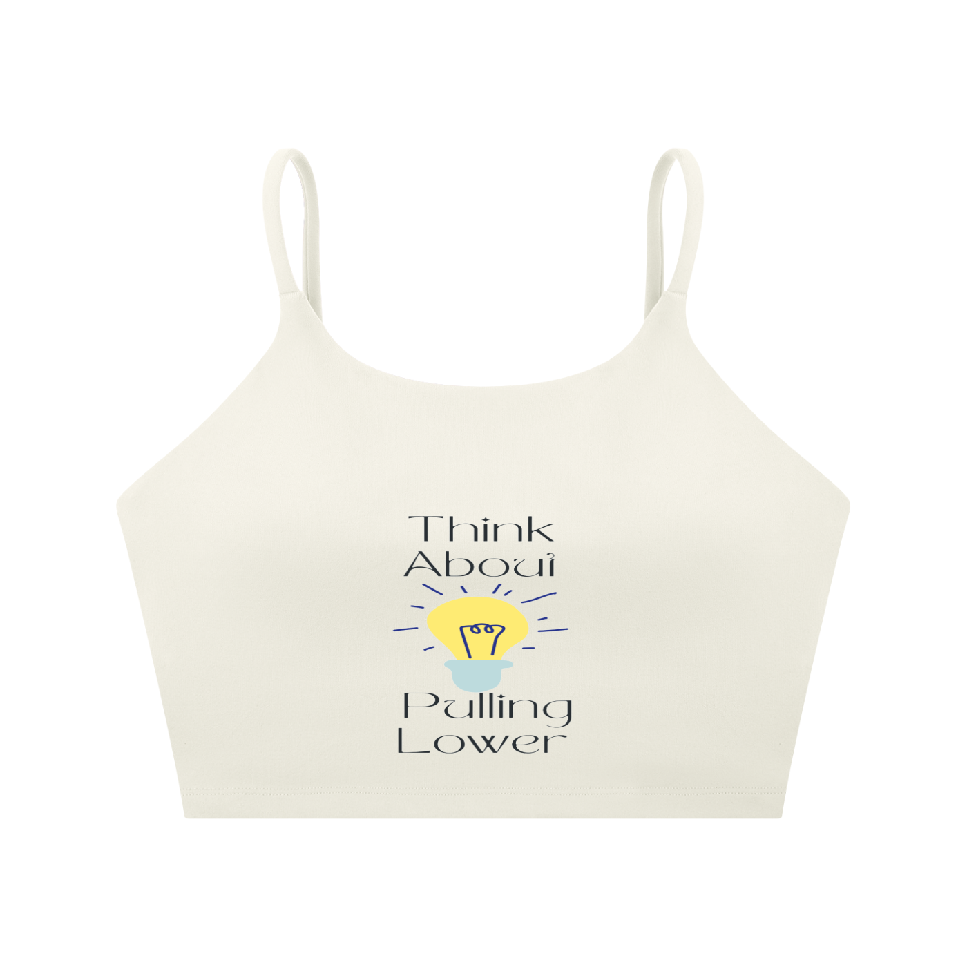 think about pulling lower,sports bra