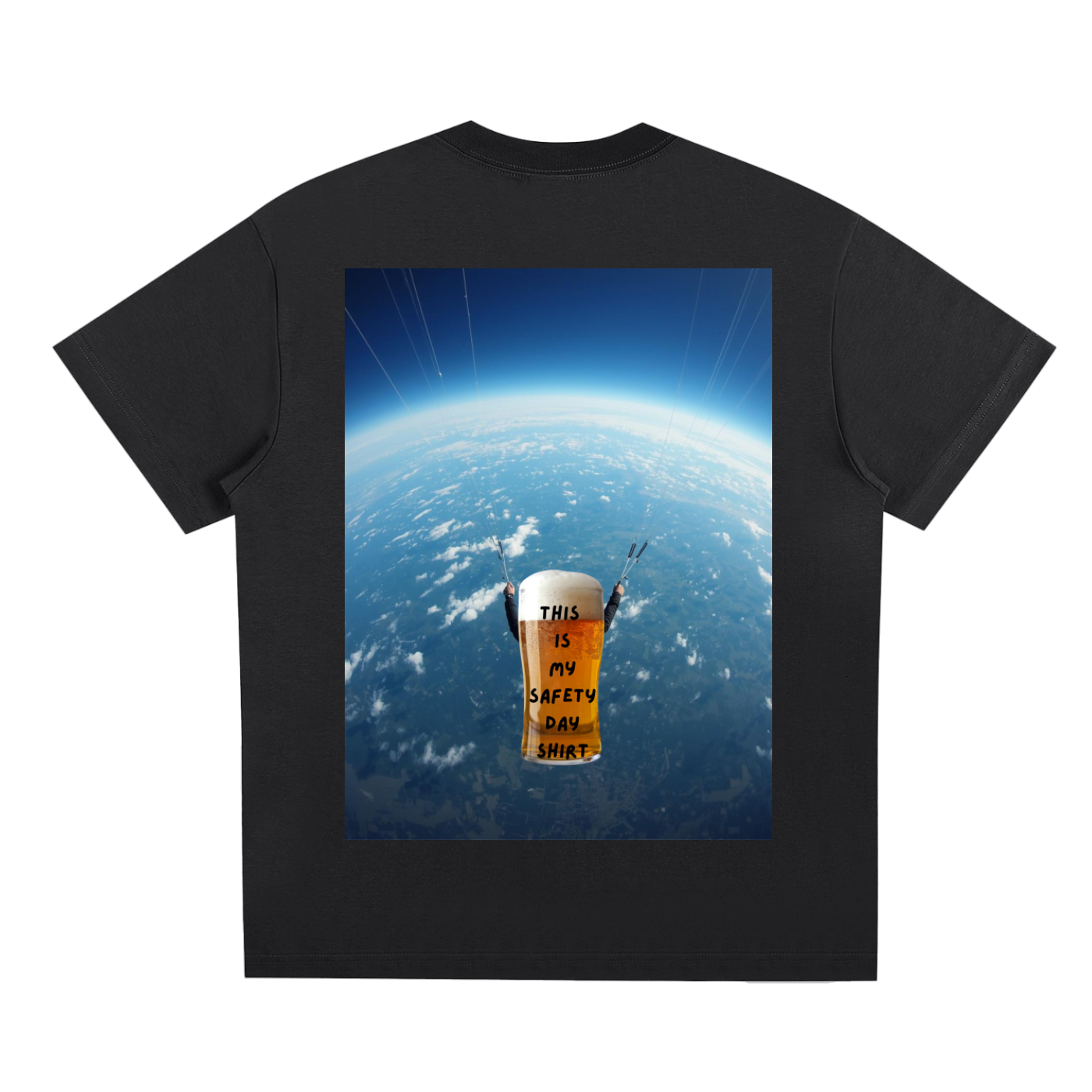 safety day,tshirt,beer