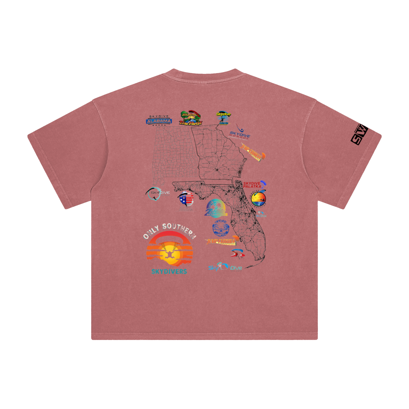 only southern skydivers,tshirt,georgia,alabama,florida,swtr